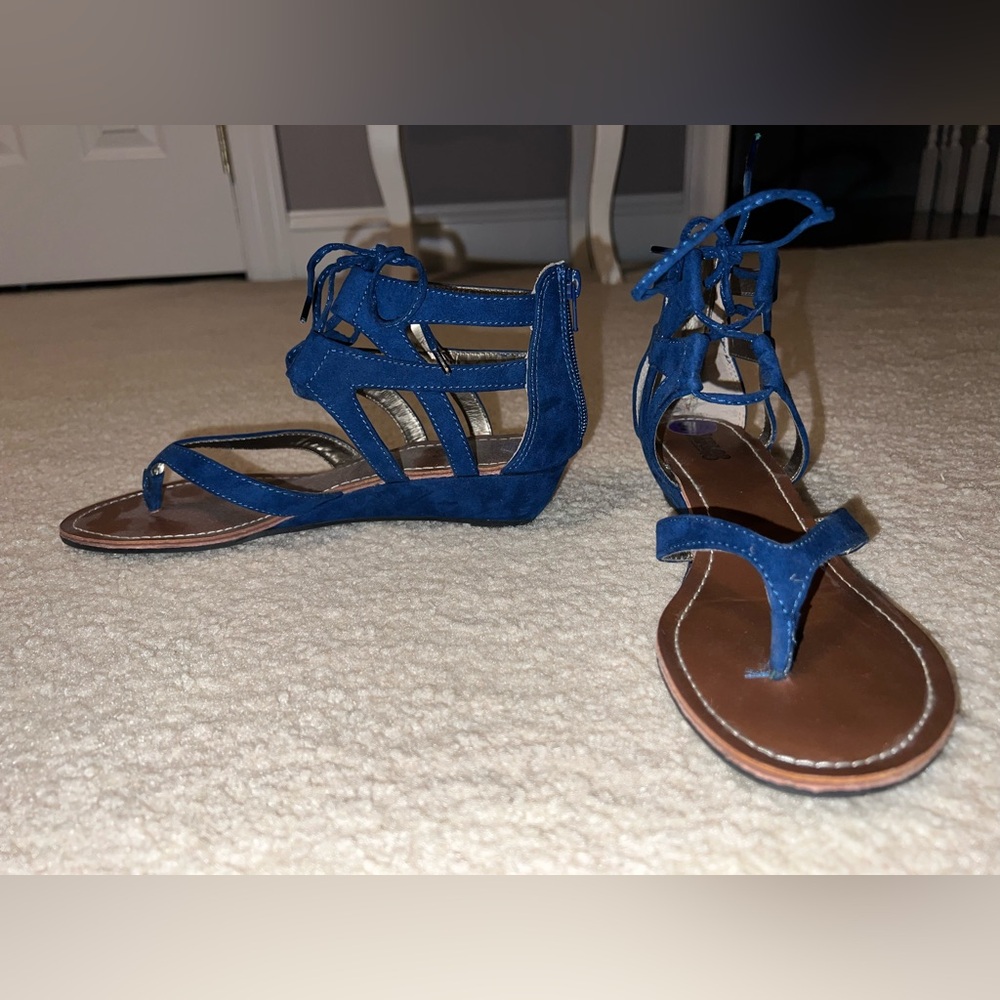 Blue sandals